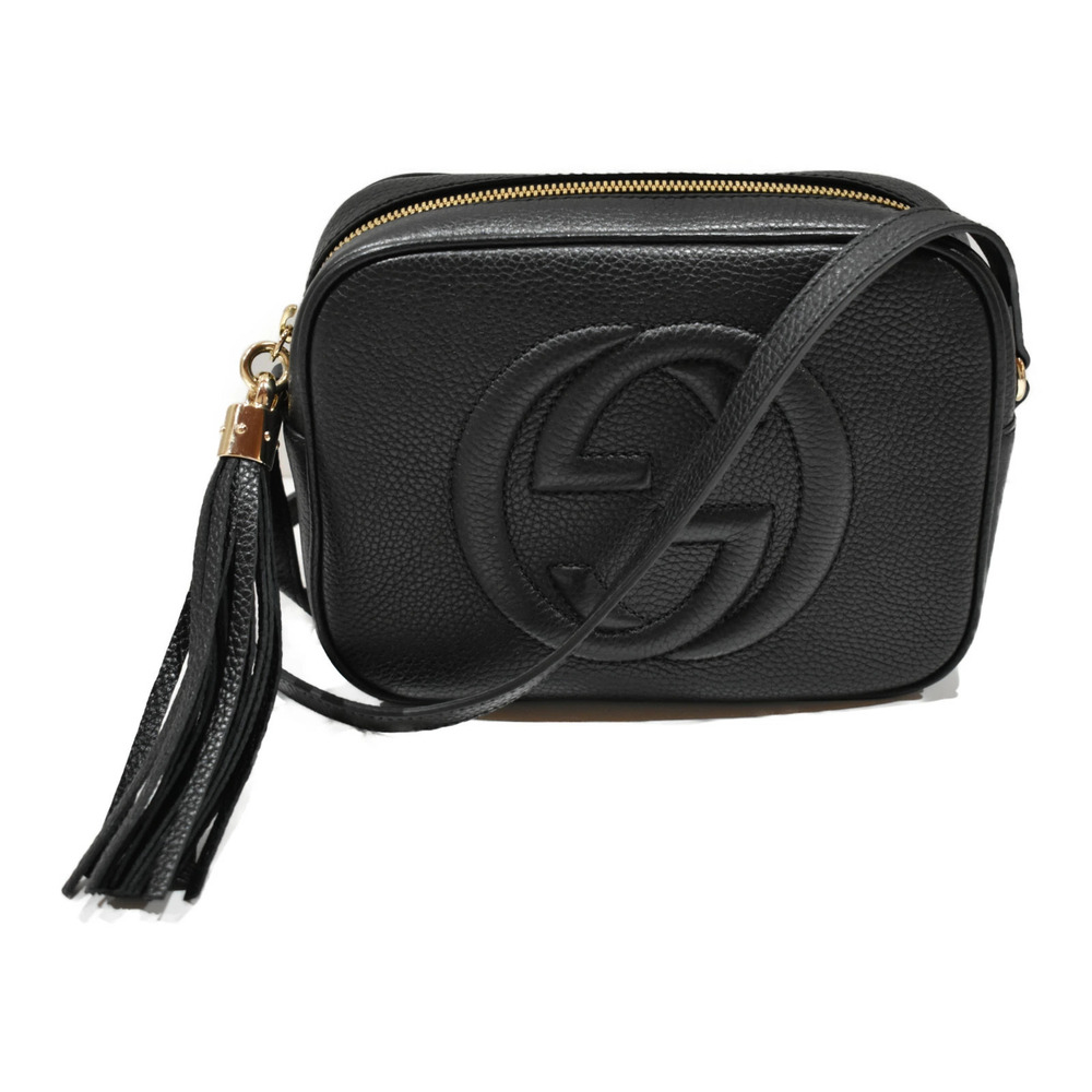 Gucci Soho Leather Disco Bag Black Shoulder Leather